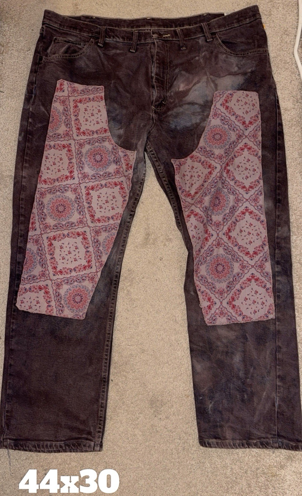 Wrangler patterned Patchwork Geometric Acid Wash … - image 1