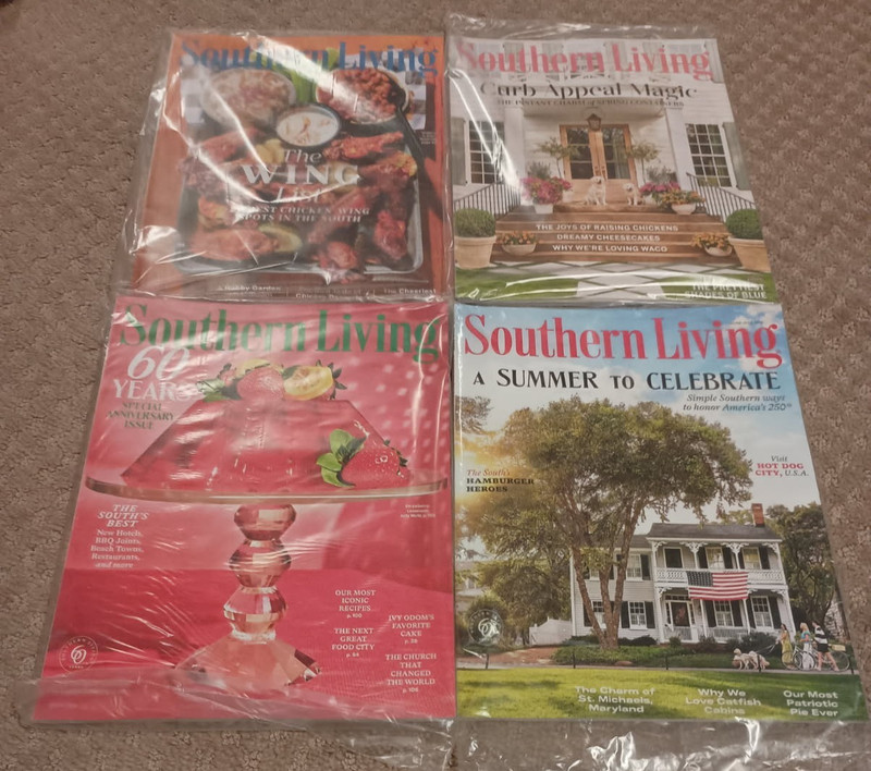 Southern Living Magazines Lot of 4 - Jan/Feb, March, April, June/July 2026 NEW