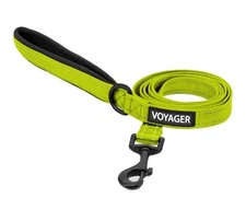 Voyager Reflective Dog Leash with Neoprene Handle 5ft Lime Medium FAST SHIPPING