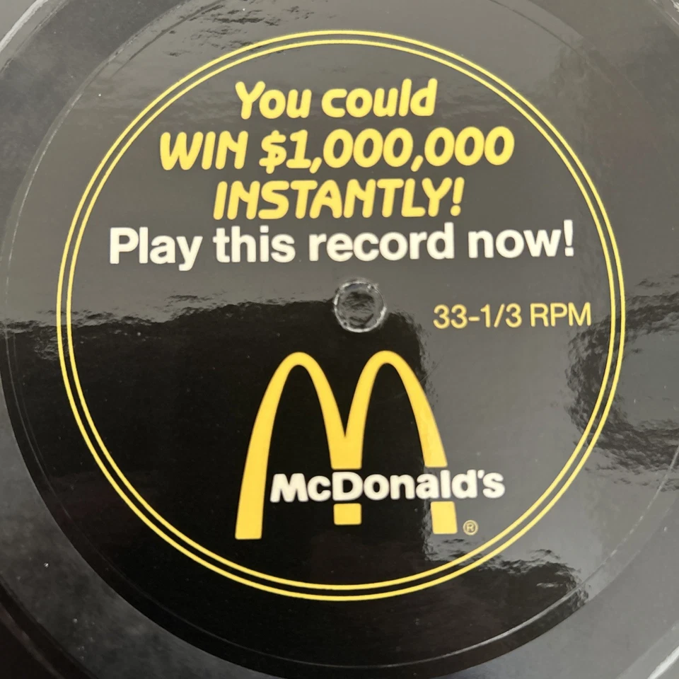 33RPM MCDONALDS COLLECTABLE 5" FLEXI DISC RECORD  $1,000,000 CONTEST. - Image 2 of 4