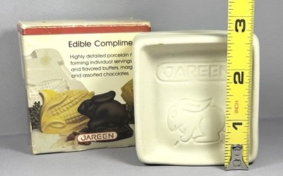 Vintage 1980 Jareen Edible Compliments Porcelain Mold Easter Bunny Rabbit In Box