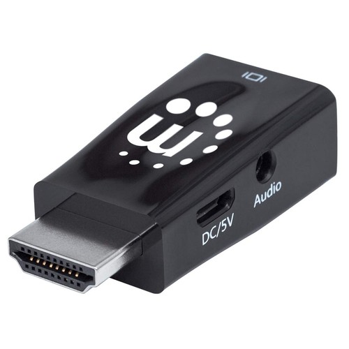Manhattan Hdmi To Vga With Audio Converter 1080P Male To Female Micro-Usb Power