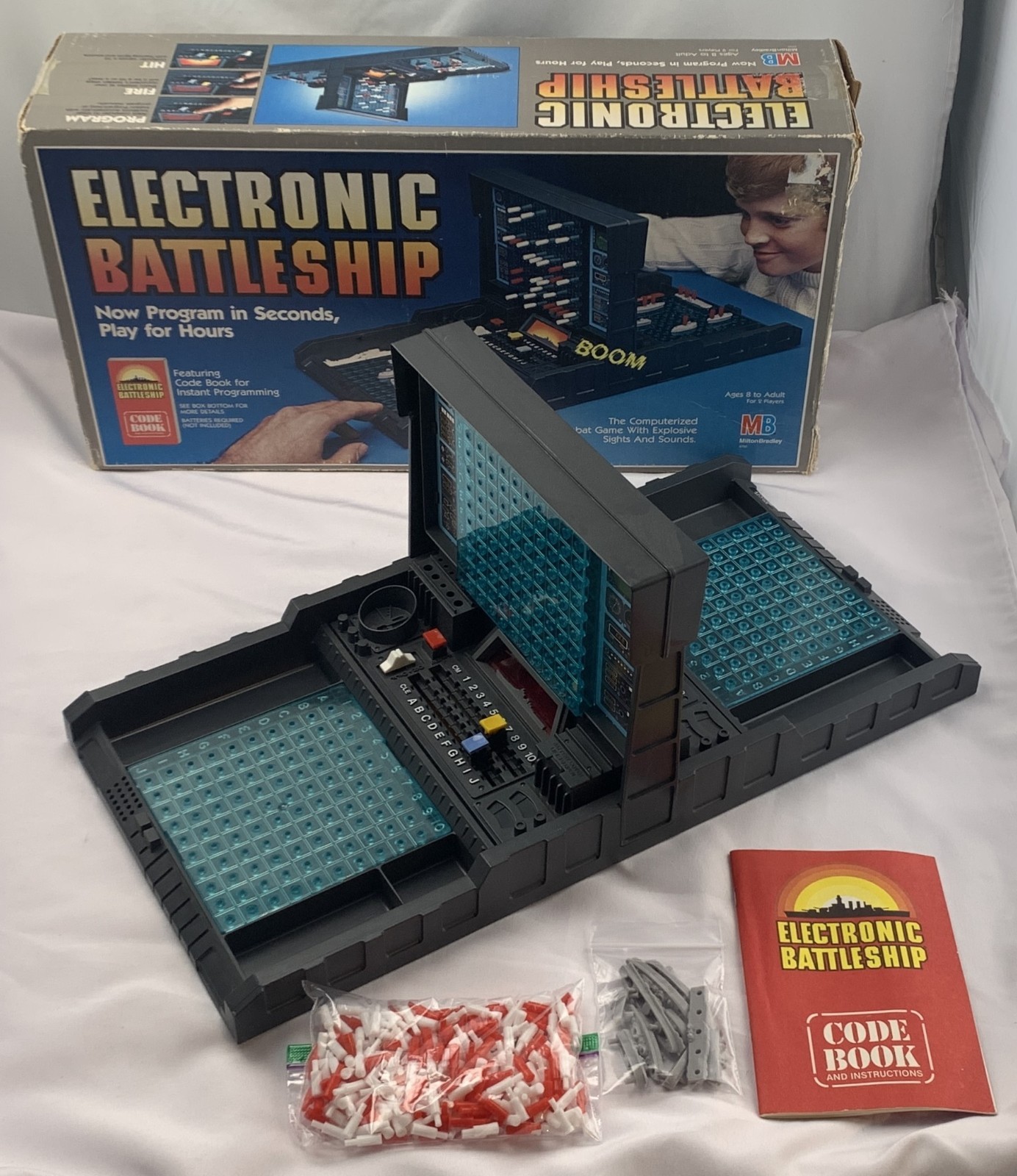 1982 Electronic Battleship Game by Milton Bradley Complete/Working Great Cond
