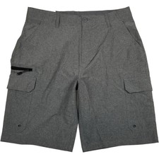 Iron Clothing Co. Men's Stretch Hybrid Cargo Comfort Waist Shorts Size 34 Grey