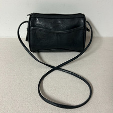 Moda Italia Venezla Purse Black Leather Shoul...