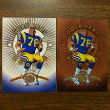 Orlando Pace RAMS 1997 GOLD Leaf 180 & BRONZE Fractal Matrix Rookie NFL RC Cards