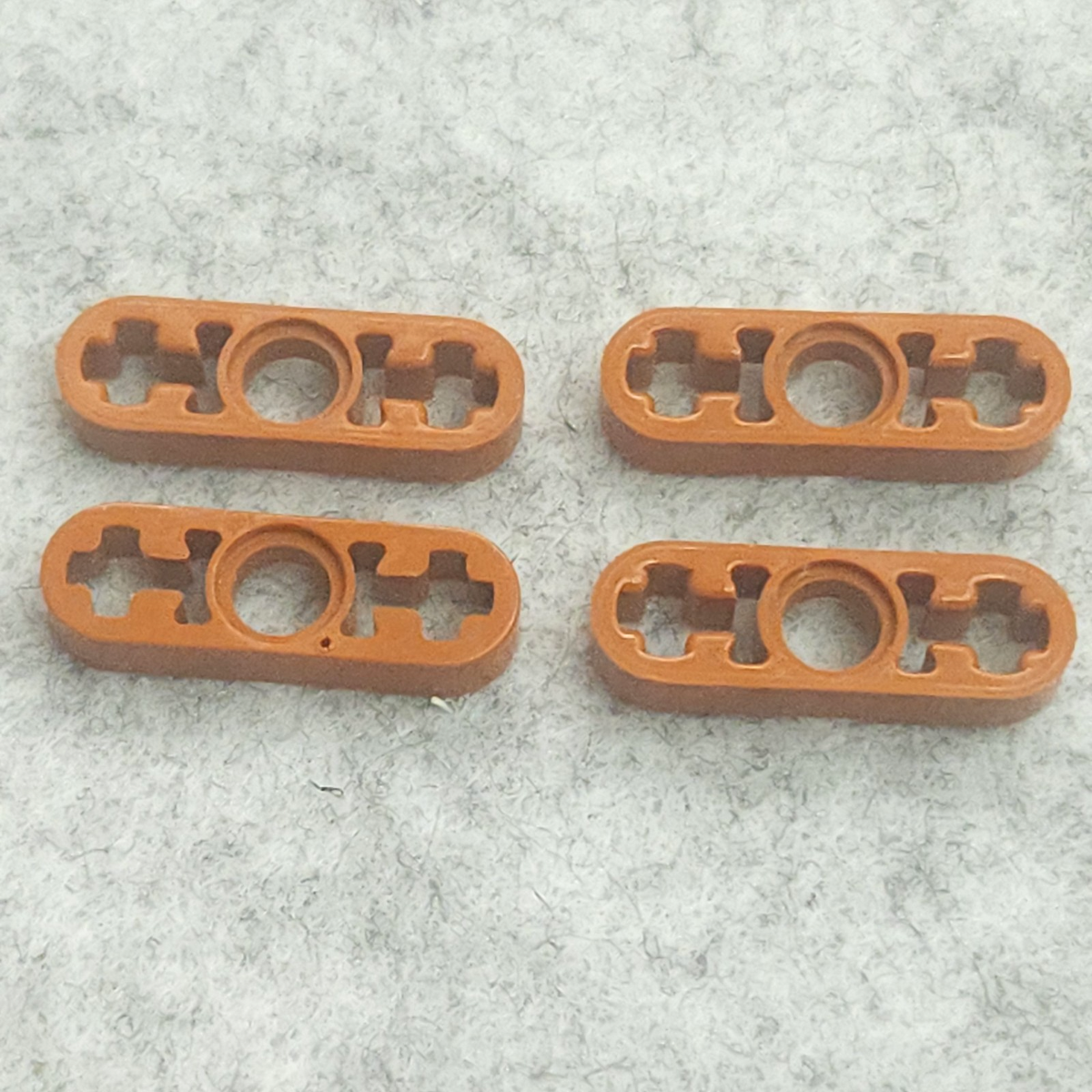 レコルト LEGO Technic Liftarm Thin 1x3 Axle Holes 6632 Dark Orange Lot of 4