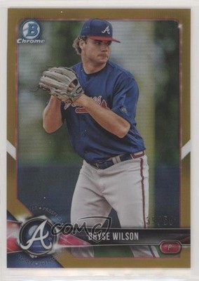 2018 Bowman Chrome Prospects Gold Refractor 39/50 Bryse Wilson #BCP169 7m3