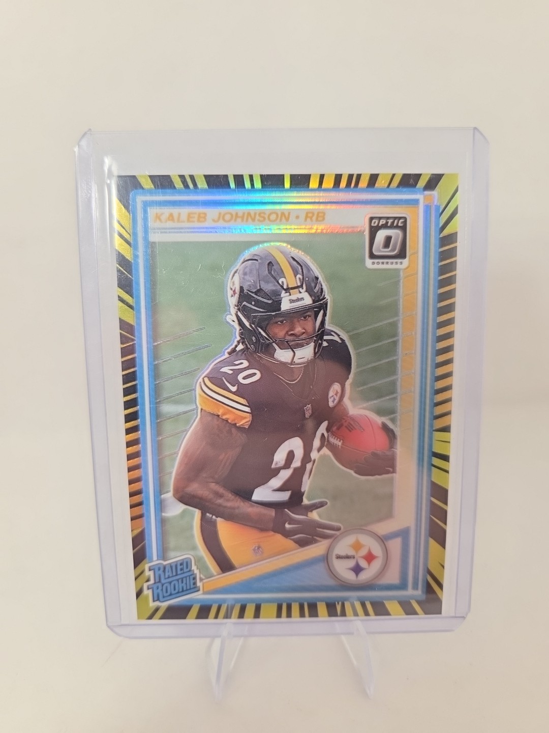 2025 Panini Optic Kaleb Johnson Electricity /75 Case Hit #232