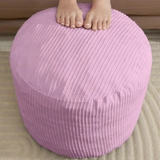 Pouf Ottoman Foot Stools with Foam Small Ottoman for Living Room Corduroy Ott...