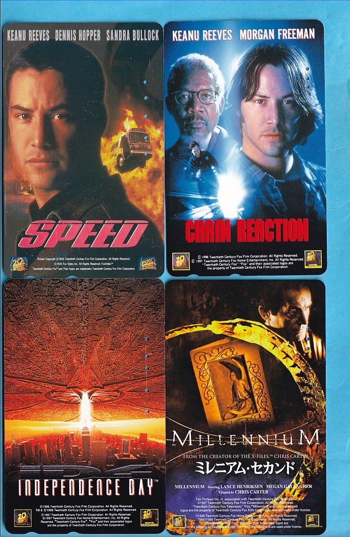 4 x Japan Phone Card Movie Movie Cinema - Lot - 80