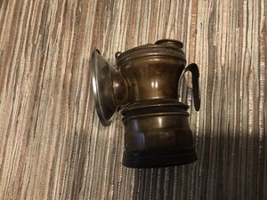 Antique Autolite Carbide Miners Lamp Pat Pend Brass Coal Mining Light USA Nice!!