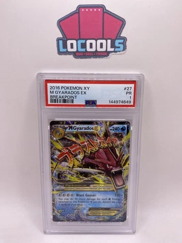 2016 POKEMON XY BREAKPOINT #27 M GYARADOS EX PSA 1