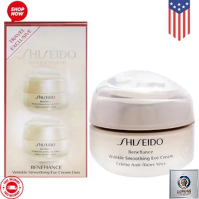 Pack of 2 Shiseido Benefiance Wrinkle Smoothing Eye Cream Duo , 2 x 0.5 oz New s