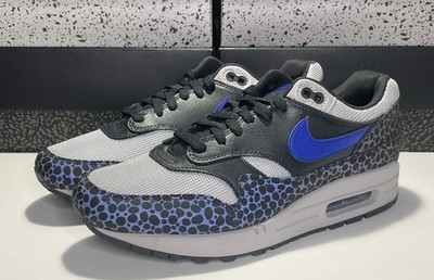 New Nike Air Max 1 SE Reflective ''Safari'' Blue Noir BQ6521-001 US Mens Size 11.5