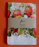 Ambiente Geschirrtuch Erdbeeren Geschirrhandtuch KüChe FrüChte BlüTen Ranken