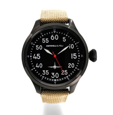 Chotovelli & Figli Airman 3400 Pilot Field Watch 42mm Sapphire VH31 100M Black