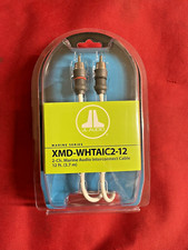 JL AUDIO XMD-WHTAIC2-12 Marine Boat 2 Channel Amp RCA Amplifier Cable 12ft. New