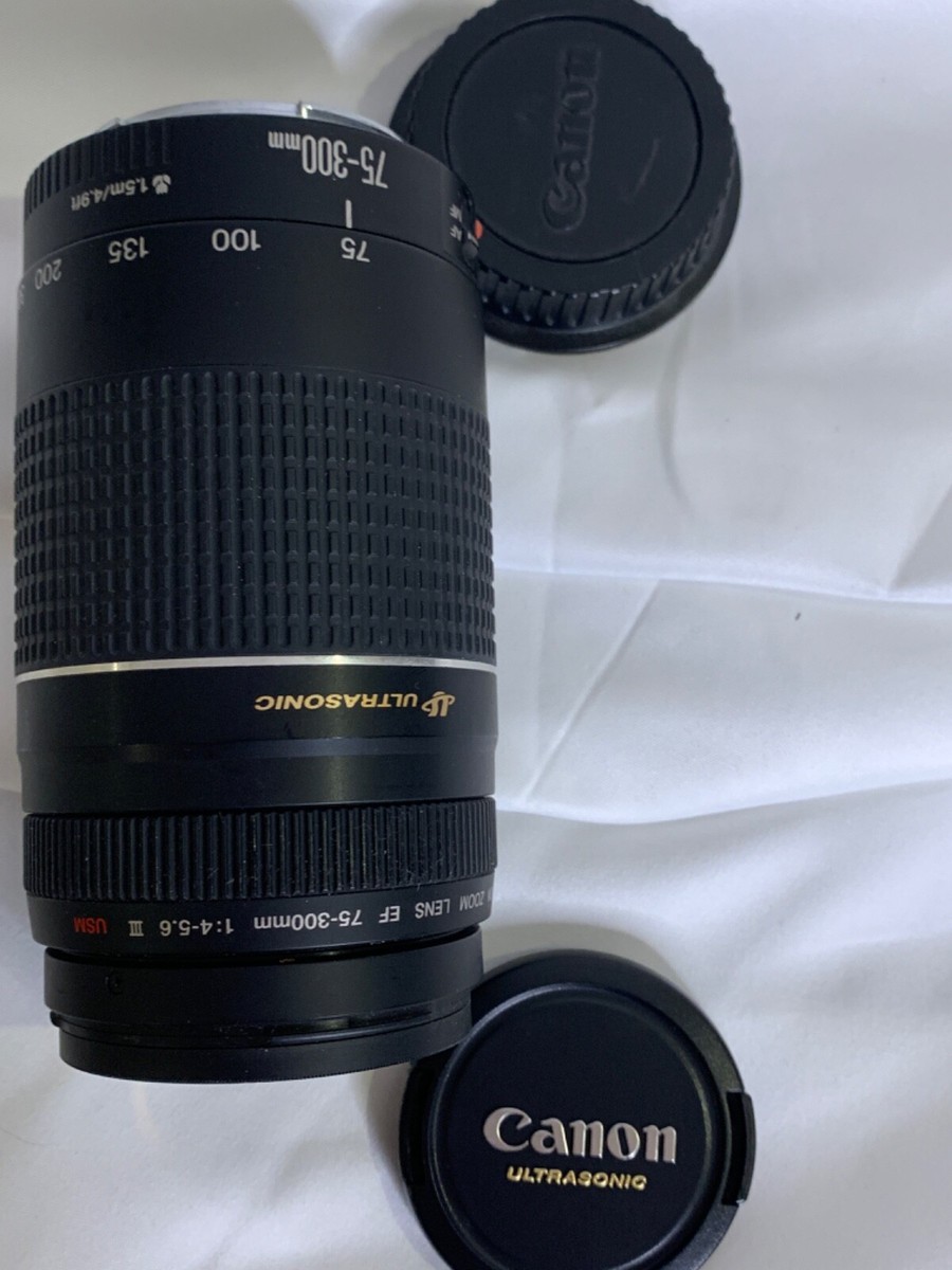 Canon 75-300 Ultasonic 4-5.6 with both caps. | eBay Canon 75-300 Ultasonic 4-5.6 with both caps. | eBay