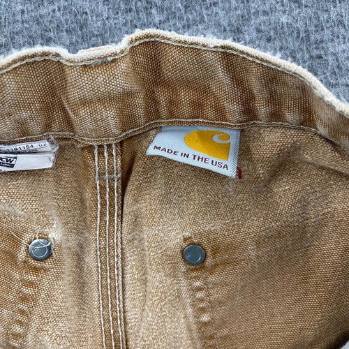 Pantalones de Trabajo USA Carhartt B01 BRN Pato Doble Rodilla Talla Real 30 X 31 Hecho en Unión - Imagen 7 de 18