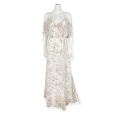 Show Me Your Mumu Women's Caitlyn Ruffle Maxi Dress Ivory Floral XXS