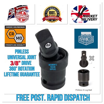 HALFORDS ADVANCED 3/8  Drive IMPACT Universal Joint *FREE RAPID POST*