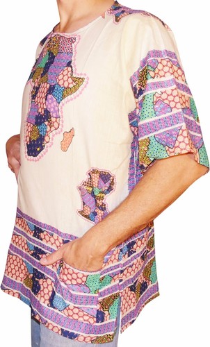 Mens Africa Print Dashiki Shirt 100% Cotton by American Dashiki - Picture 19 of 29