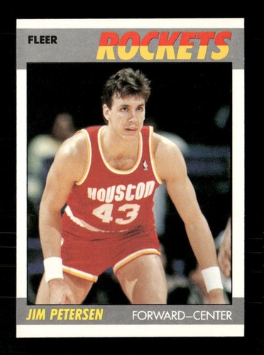 1987-88 Fleer NBA Basketball Card #86 Jim Petersen Rockets | eBay