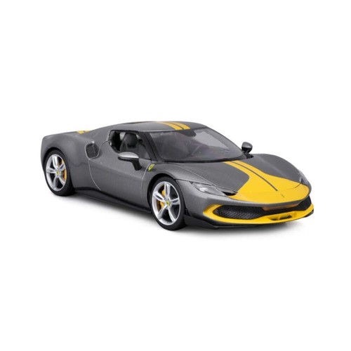 18-16017 Bburago Ferrari R&P Ferrari 296 GTB Assetto Fiorano, grigia 1:18 - Foto 11 di 14