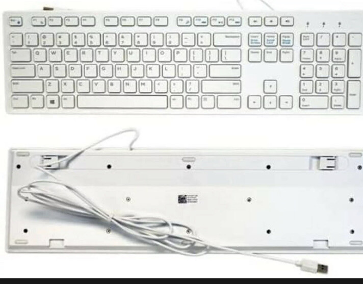 🔥Dell KB216-WH-US Slim Wired Keyboard + White Dell New Open Box