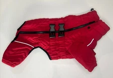 Lovelonglong Dog Raincoat Jumpsuit Waterproof Windproof Reflective Size M Medium