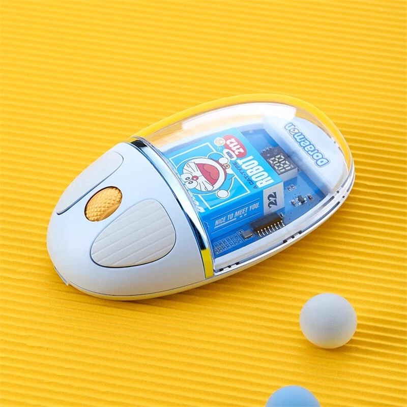 Anime Doraemon Wireless Bluetooth Mouse Office PC Portable Silent Clear Mouse - Image 3 of 4