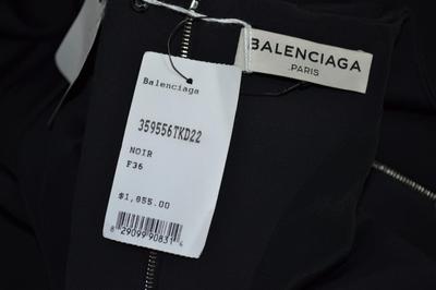 balenciaga black dress label Balenciaga Black/Pink/White Floral 100% Silk Sleeveless Maxi Dress Size 40