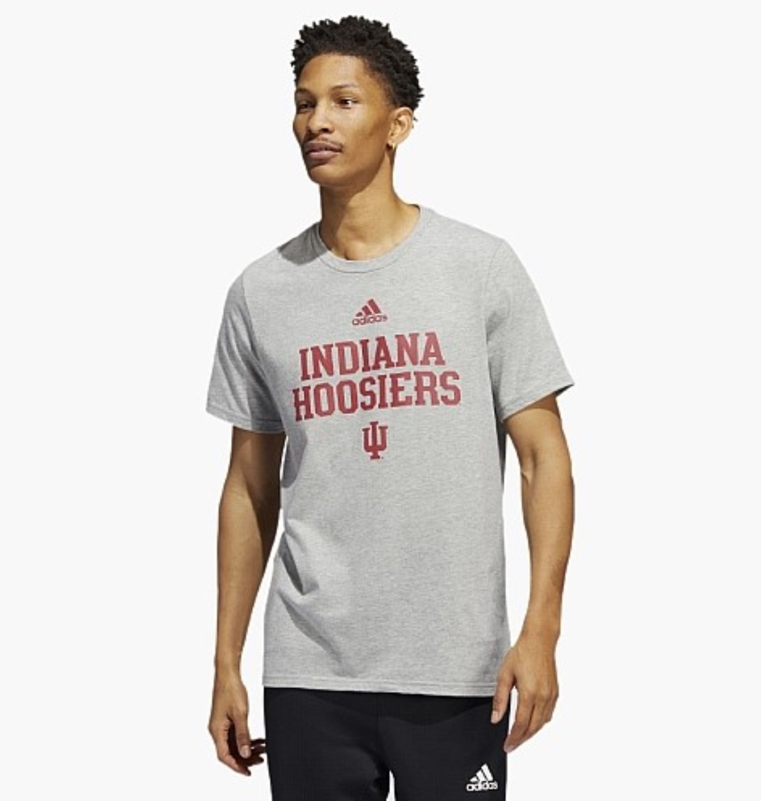 Мужская футболка Adidas NCAA Indiana Hoosiers Amplifier с коротким рукавом