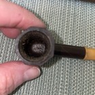 ANTIQUE Smoking Pipe (5”) (Octagonal Chamber) & Tobacco Pouch (w/Some Tobacco) — photo 5