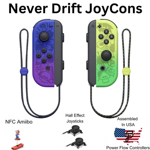 Splatoon 3 Hall Effect Nintendo Switch JoyCons Wireless - Picture 15 of 170