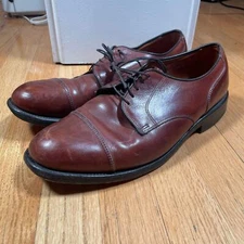 Allen Edmonds Fairgate Oxford Toe Cap Brown Leather Shoes 7.5 Mens