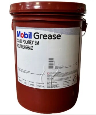 Mobil Polyrex EM grease; Polyurea; 35.274 lbs / 5 Gallon Pail