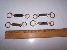 4 Blank Gold Tone KEYCHAINS - Engravable - Personalize Customize Yourself - Gift