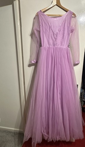 Maxi dress long lilac-size S-M ( wedding, party, prom) - Picture 4 of 9