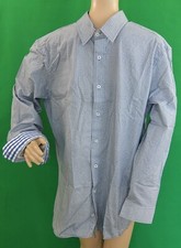 Nick Graham Long Sleeve Stretch Modern Fit teal circle pattern shirt,choose size