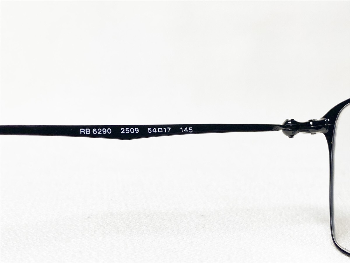 メガネ Ray-Ban Luxury Eyeglass Frame RB6290-2786 l NEW Ray Ban RB6290 2509 Mens Black Rectangle Designer
