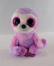 Ty Beanie Boos Dreamy the Sloth Big Purple Sparkle Eyes 6" NO TAG