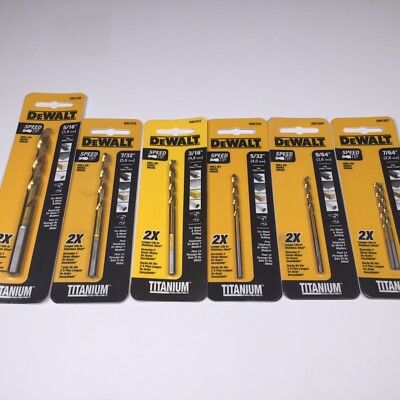 Dewalt Titanium Drill Bits DW1320 DW1314 DW1312 DW1310 DW1309 DW1307 Bi-Metal