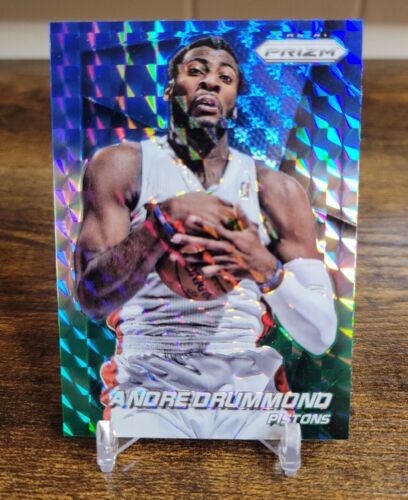 2014-15 Panini Prizm Andre Drummond Blue Green Mosaic #67 Detroit Pistons SP SP - Picture 1 of 2