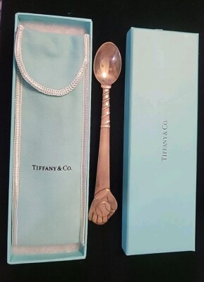 TIFFANY CO Vintage Baby Spoon Sterling Silver Baseball Glove - Main Image