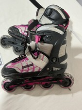 Kids Girls Schwinn Adjustable Rollerblades Inline Skates Size 1-4 Black Pink
