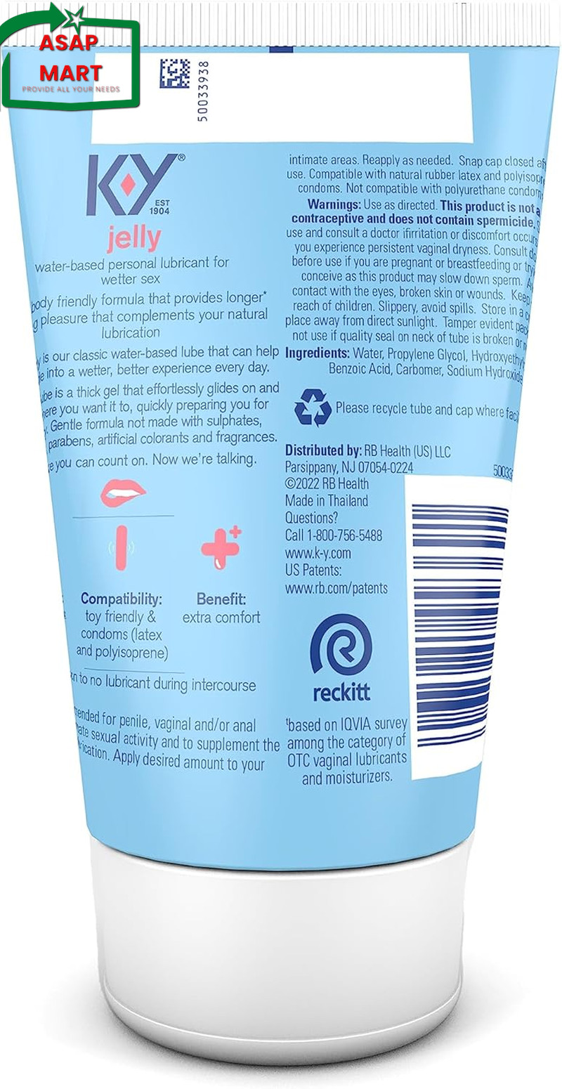 K-Y Jelly Classic Water-Based Personal Lubricant, Water Based Lube Helps Relieve