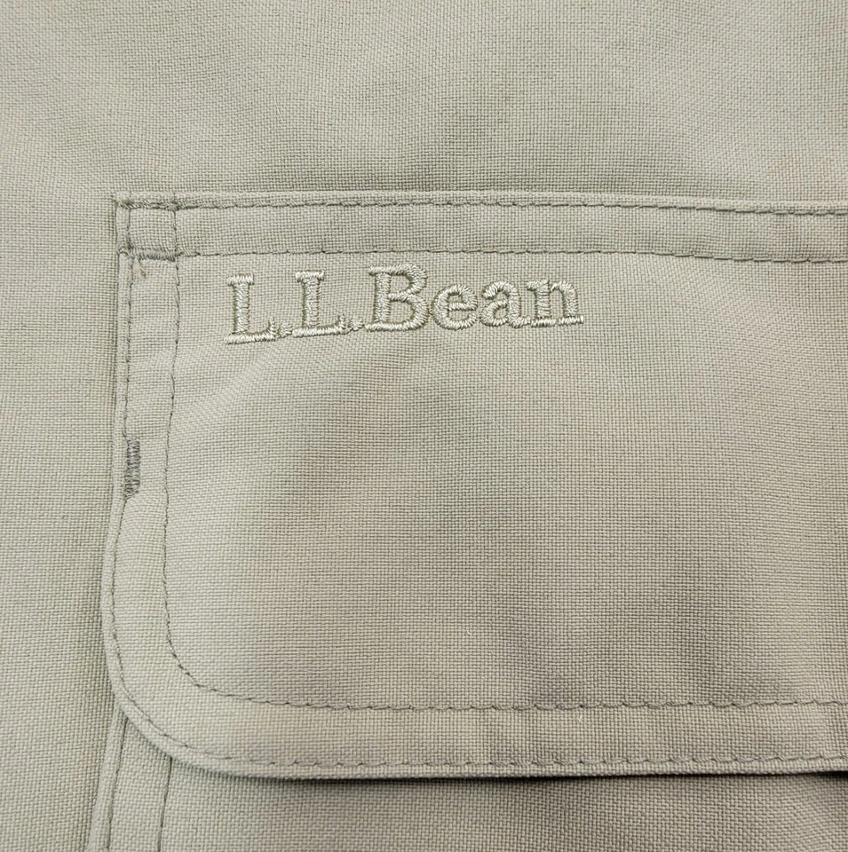 LL Bean Hunting Vest Mens 2XL Beige Hunter Orange Huge Game Bag/Pocket Nylon - Image 2 of 4