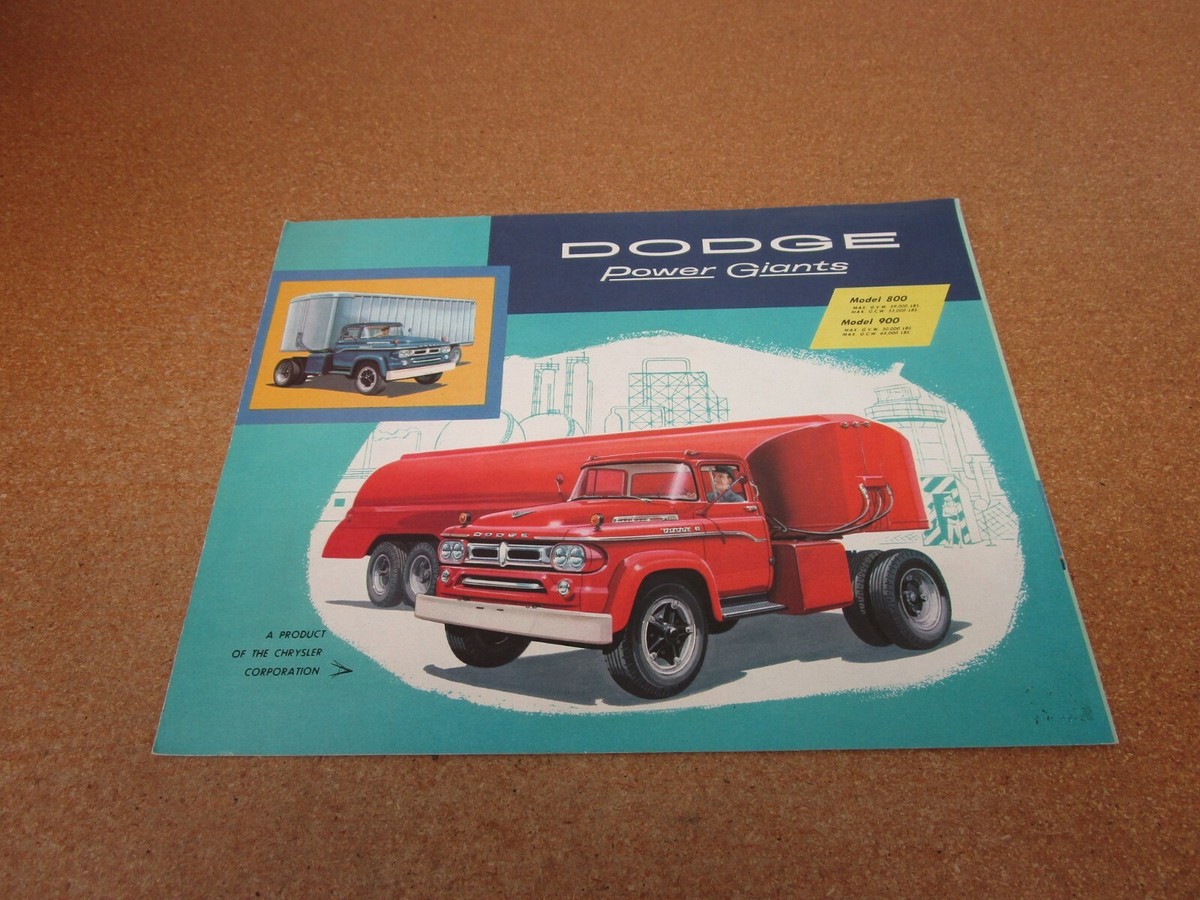 1958 Dodge truck D800 D900 800 900 sales brochure 6 pg